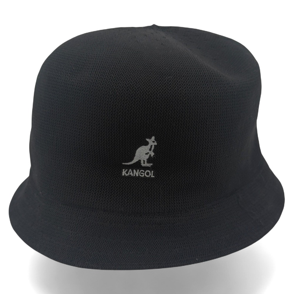 Kangol Tropic Bin Bucket Hat Black XL Streetwear Y2K Casual Cap